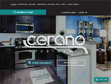 Tablet Screenshot of cerano-apts.com